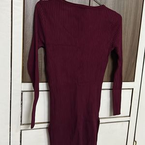 V-neck Burgundy Sweater