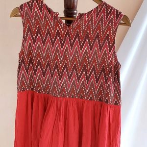 Indie Style Dress With Front Pockets