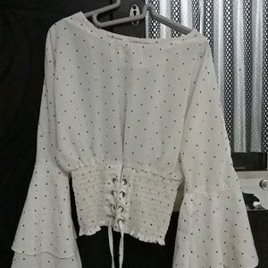 Ruffle sleeves top in S size