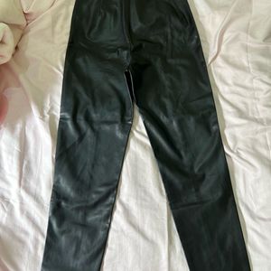 black leather pant