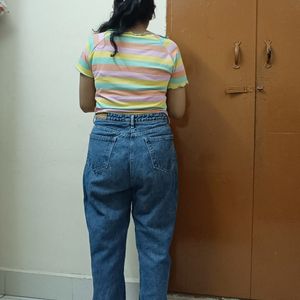 High Waisted Blue Mom Jeans