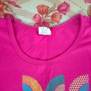 Pink Cotton Women's Top