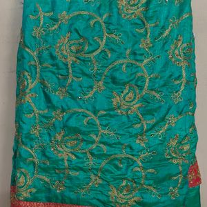 FESTIVE WEAR SAREE WITH STITCHED BLOUSE