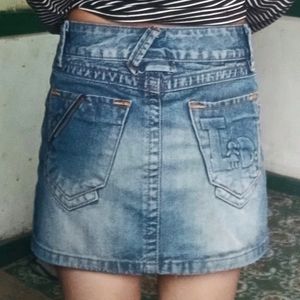 Denim Short Skirt