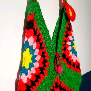 Crochet 🧶 Triangle Bag