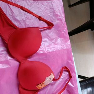 Padded Red Cute Bra