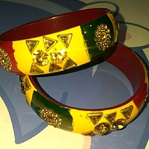 Anshi Creations Lac Bangle( Set Pack Of 2)