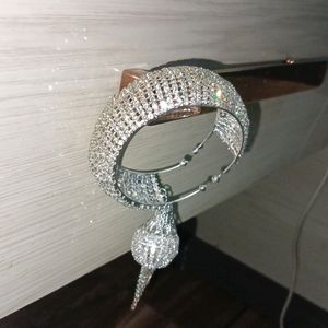 Trendy Silver Diamond Bracelet For Girls