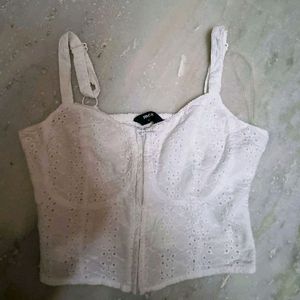 2 Combo Mesh Bralette & Schiffli Strappy Top