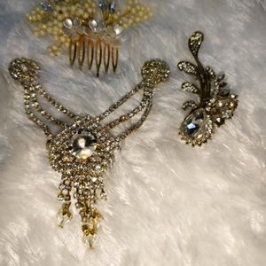 Diamond Hair Accessory And Broch