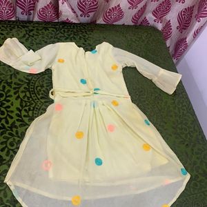 Yellow Sharara Set For Kids