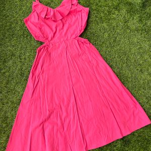 Bebe Stunning Fuchsia A-Line Dress