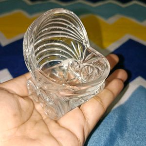 Glass Baby Trollei Showpiece