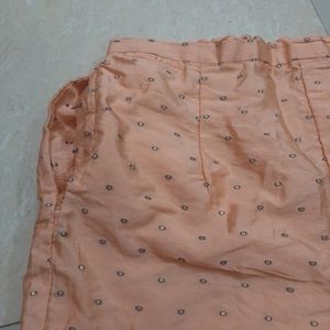 Peach Colour Pant Kurta Set For Women