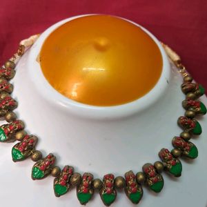 Handmade Terracotta Green Palakka Mala