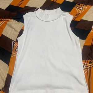 Sleeveless White Top