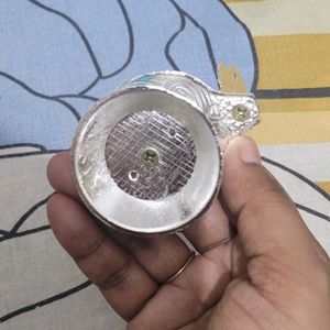 DIWALI GIFT Laxmi Mata With Diya In Silver Color