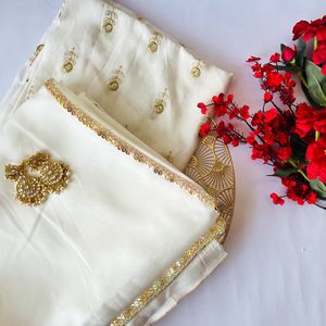 White Upadda Silk Saree