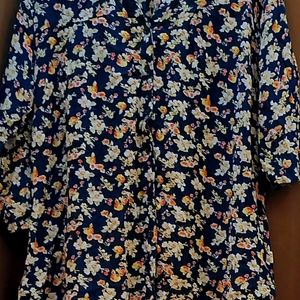 Blue Floral Shirt