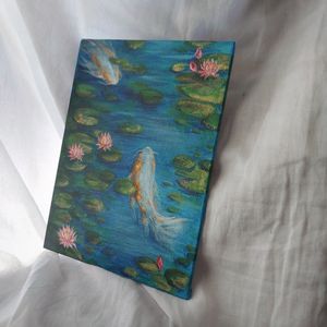 koi fish painting on canvas