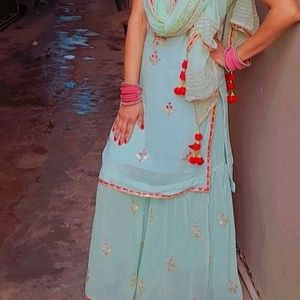 Green Sharara Suit