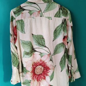 Flowy Floral Print Summer Shirt