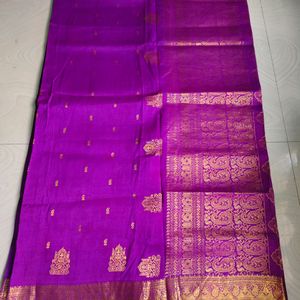 Magents Pink Pure Kanchi Pattu Saree