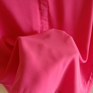 Rose pink coquettecore solid top(women)