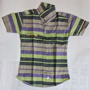 Boys Cotton Shirts Half Hand For 5-6 Yrs Set Of 2