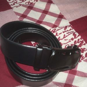 Men Black Artificial Leather Belts