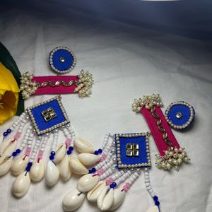 Navratri Cawari Shell Earring