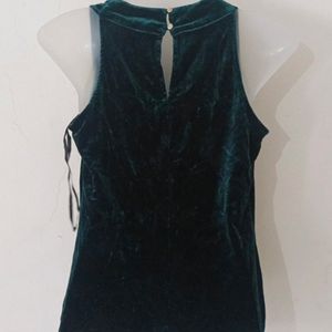 VELVET BOXY TOP