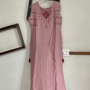 Pink Handwork Kurti