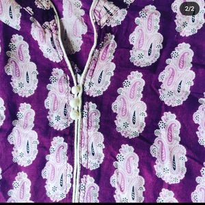 Printed Purple Kurta