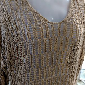 Ribbed Brown Sweater