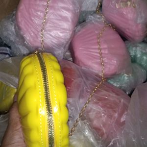 imported Sling Bag Yellow Mini Seashell Stylish