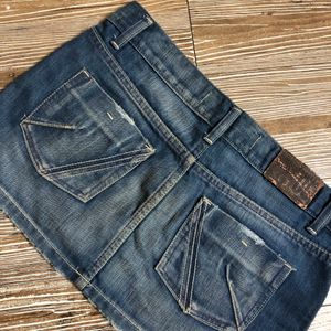 Vintage Denim Micro Skirt