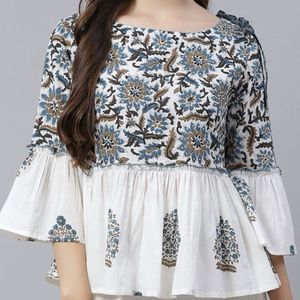 Beautiful Printed Women Peplum Top