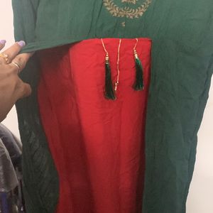 Green Red Kurta ❤️💚