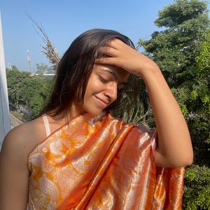 Orange Beautiful Sari