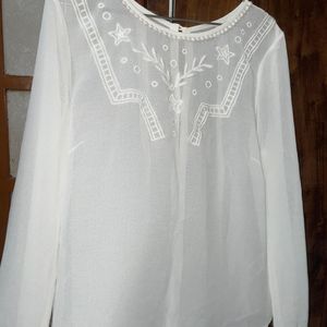 White Formal Top