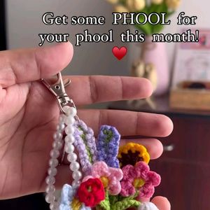 Crochet Mini Flower Phone Charm Or Bagcharm