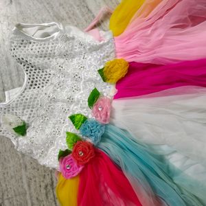 Rainbow Frock For Girls 299