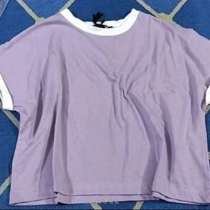 Roadster Women Lavender Boxy Tshirt