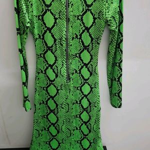 Neon Green Slim Fit Gown