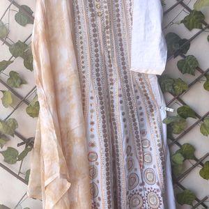 White Anarkali Suit