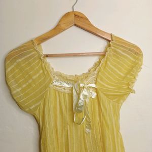 Butterfly Yellow Casual Top (Girl' s)