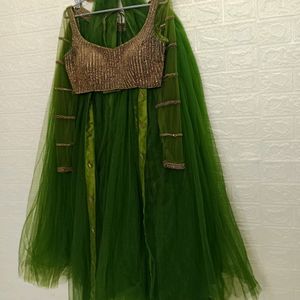 Olive Green Lehenga Choli Set