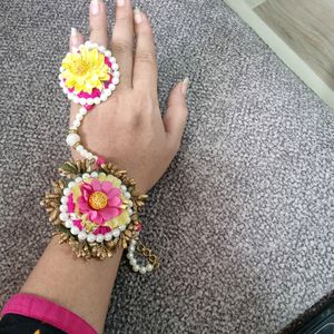 Haldi Bridal Floral Jewellery Set