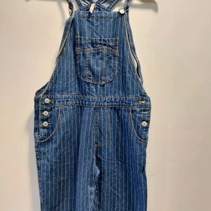 Denim Pinstripe Dungarees